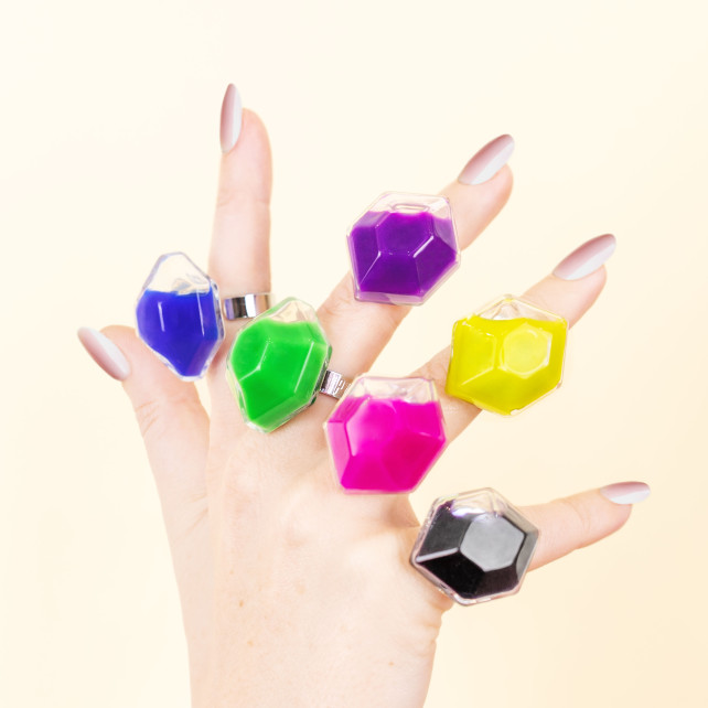 Bague en verre soufflé - Energie Medium Milk