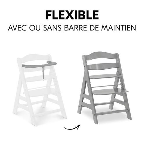 Chaise haute Alpha+ - Gris - HAUCK