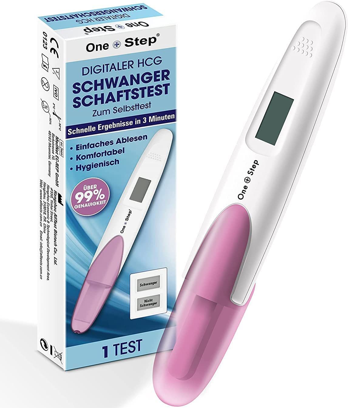 One+Step digitaler Schwangerschaftstest mit klarer Anzeige 