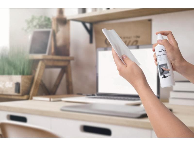DURABLE Reinigungsspray Superclean Fluid 250 ml Für eine gründliche Bildschirmreinigung