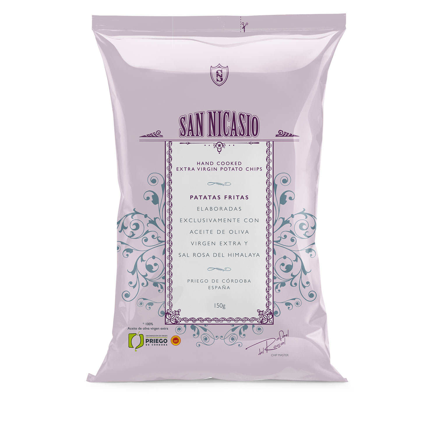 Chips de luxe à l'huile d'olive extra-vierge et au sel rose - San Nicasio