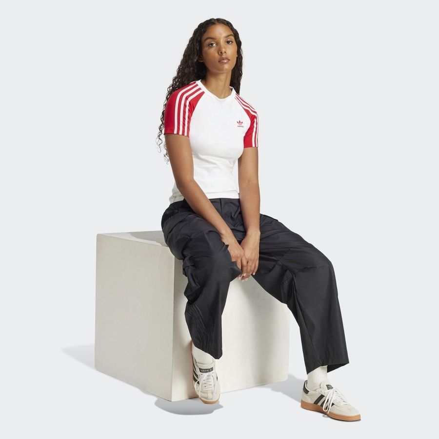 Adidas Original T-shirt slim manches raglan 3 bandes Adicolor