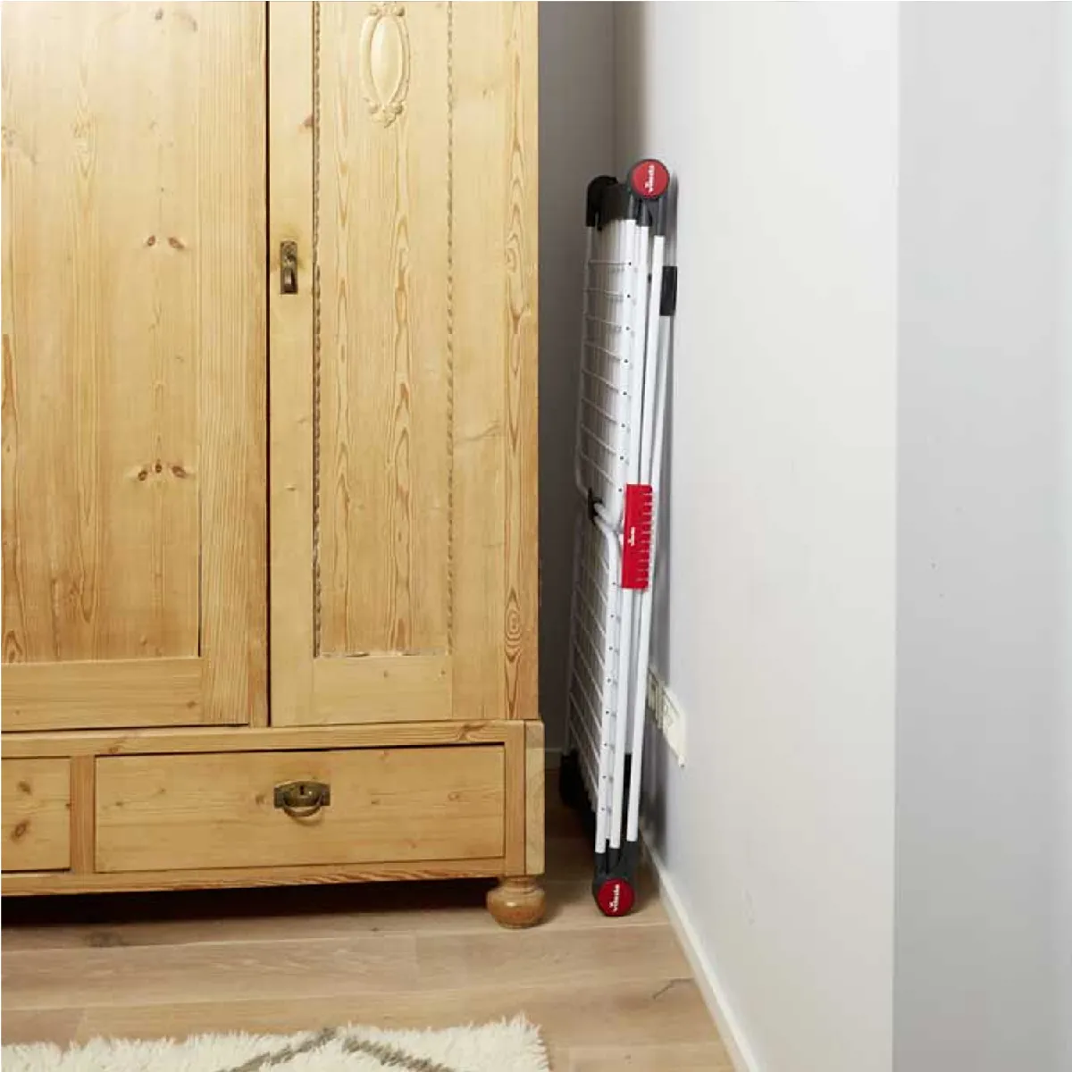 Vileda Corde à linge - Blanc - Acier inoxydable et aluminium