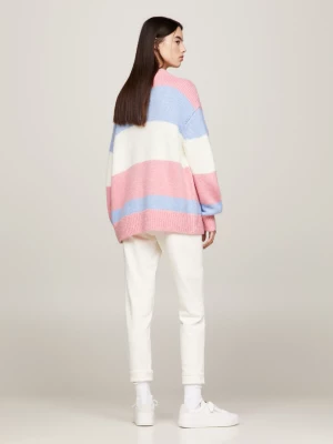 Suéter oversized com blocos de cores