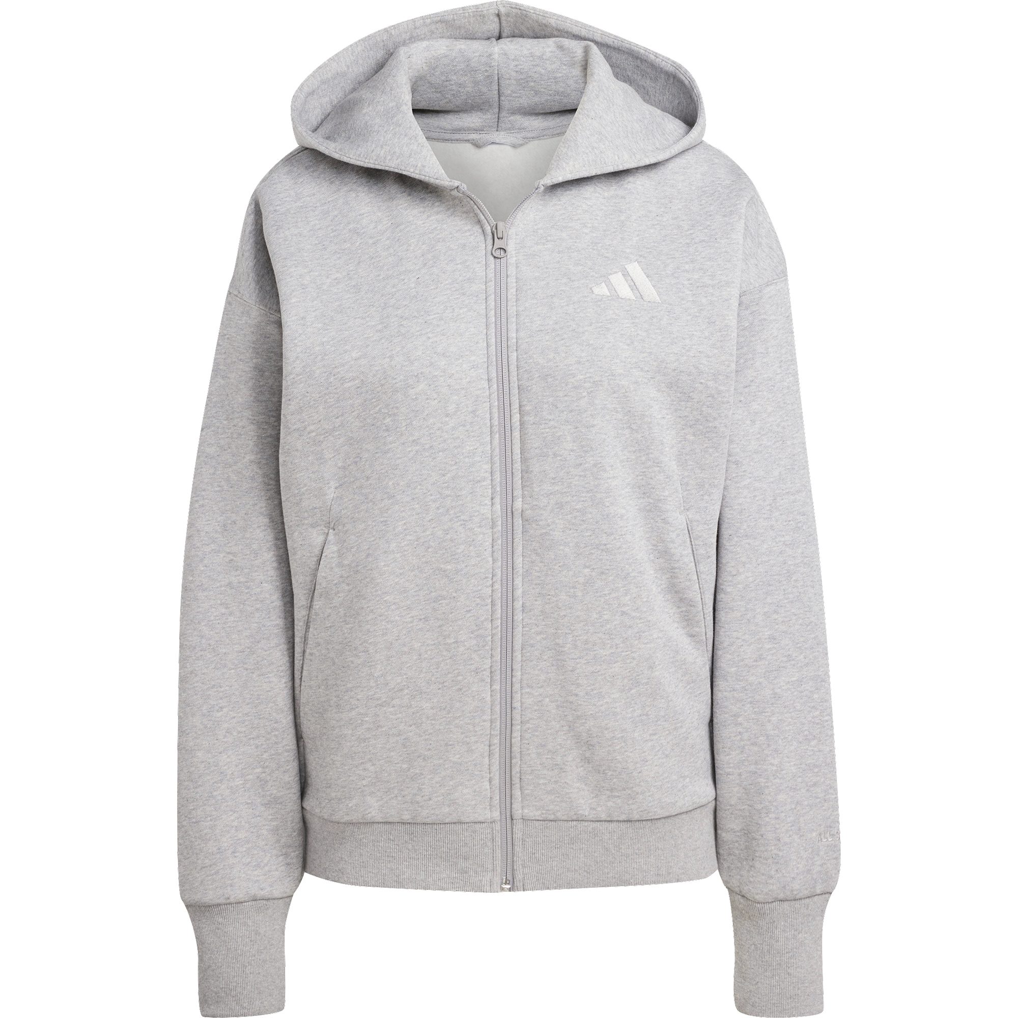 adidas ALL SZN Fleece Kapuzenjacke Damen medium grey heather