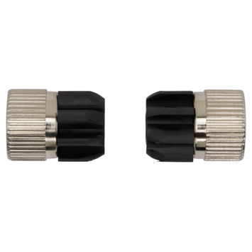 Intensions eindknop Ribbed 28mm RVS 2 stuks