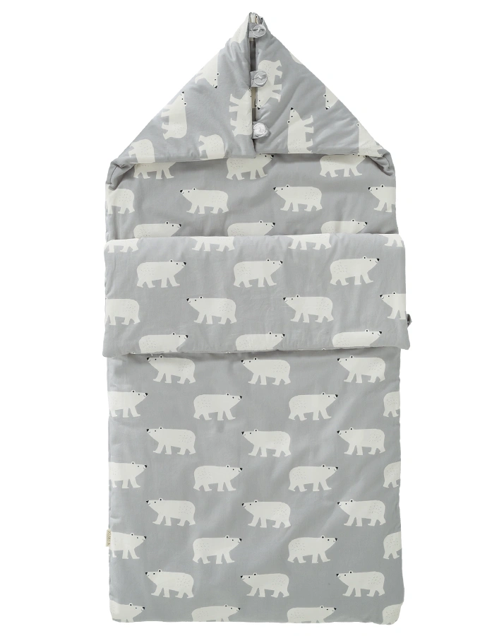 Fußsack für Babyschale POLAR BEAR in grau