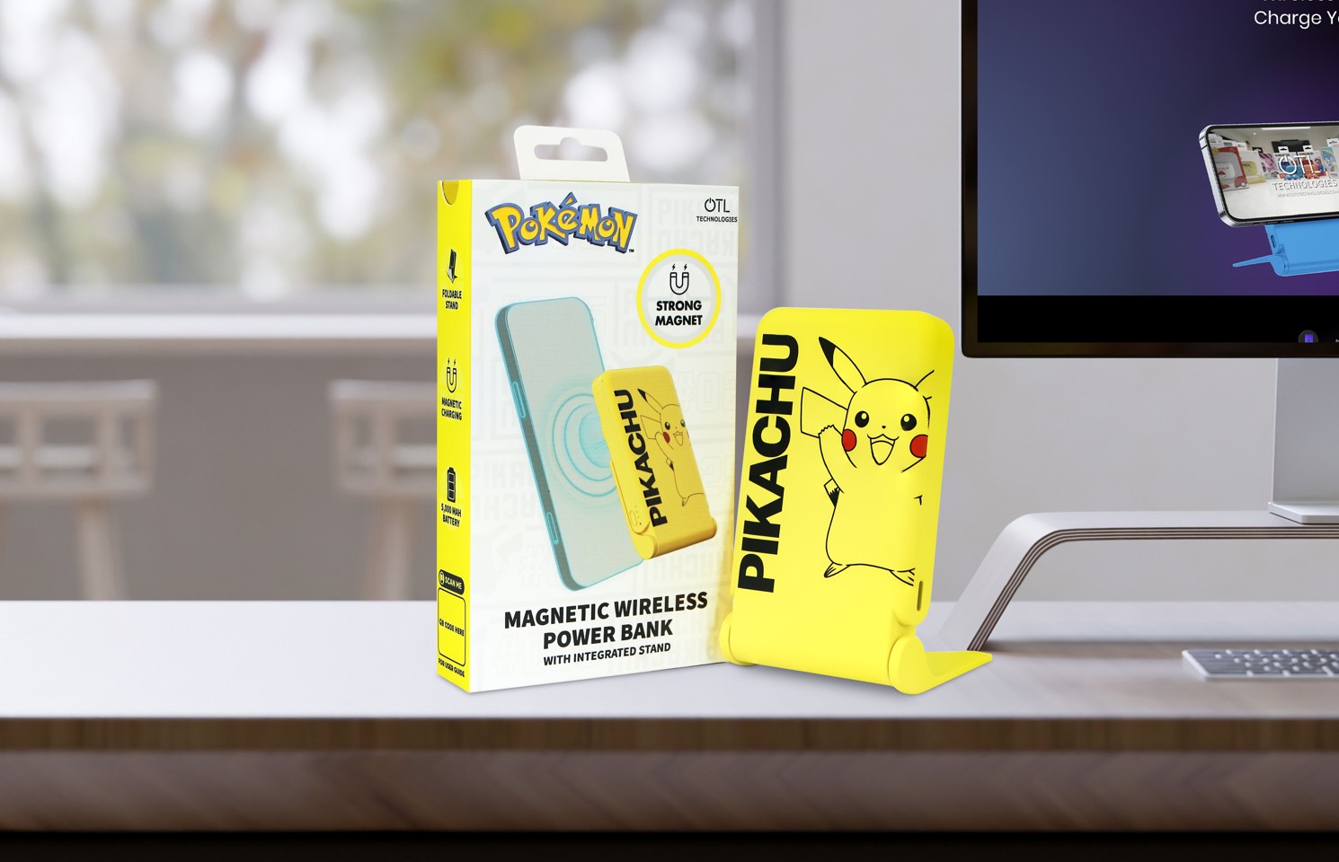 OTL - Pokemon Pikachu wireless magnetic power bank