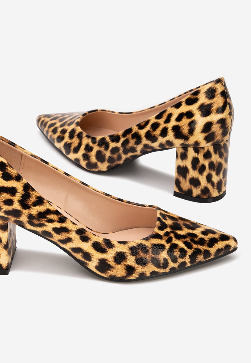 Chaussures à talon épais leopard Brivara