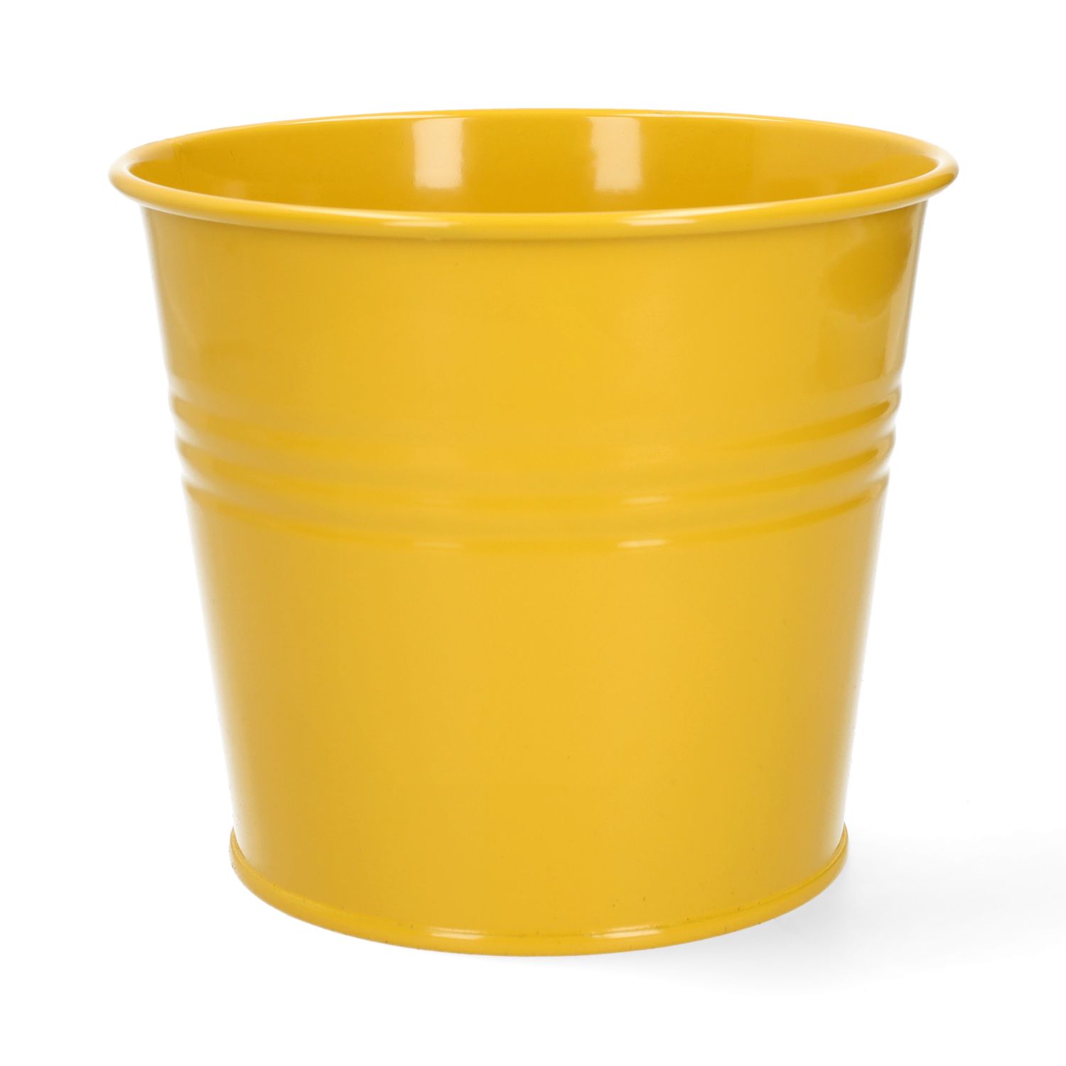 Bloempot, zink, bremgeel, Ø17 cm