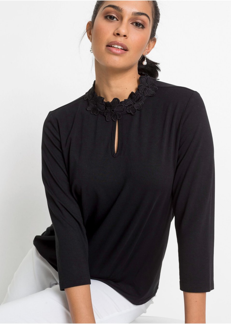 T-shirt à dentelle