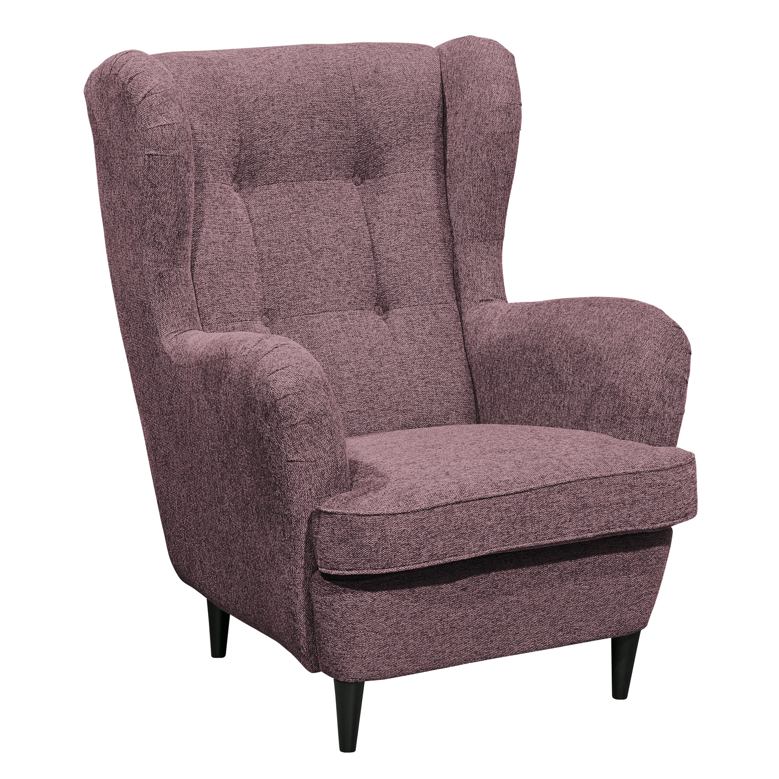 Ohrensessel - aubergine - 78 cm breit