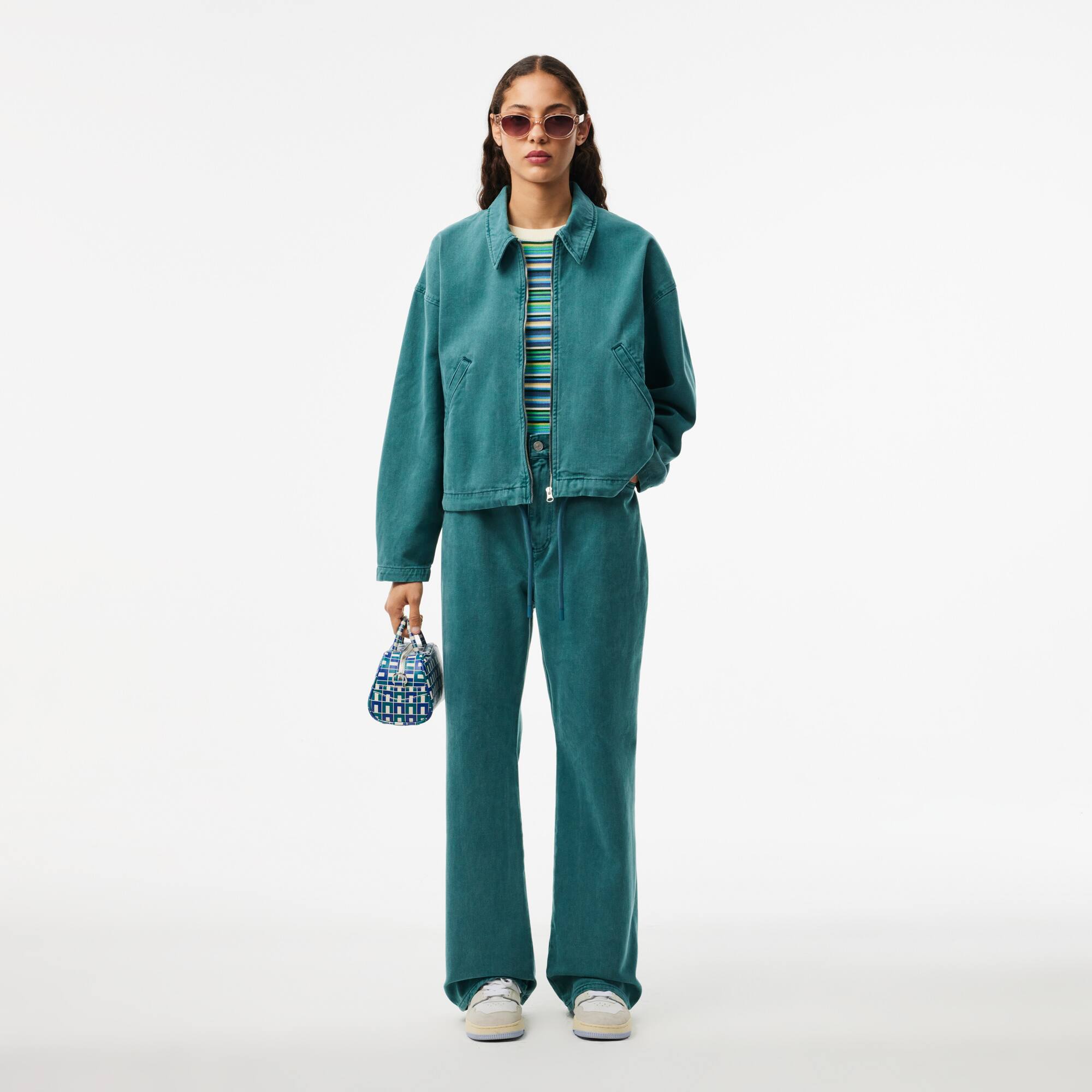 Veste relaxed fit denim teinture naturelle Bleu hydro