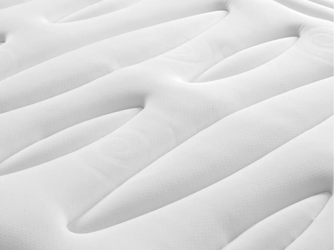 Ensemble 160 x 200 cm sommier coffre naturel clair + matelas hybride ressorts ensachés 7 zones et mémoire de forme ép.30cm - OLIANE de YSMÉE
