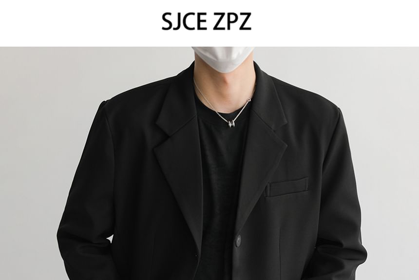 Remeefa - Blazer met inkeping en revers, effen en enkelrijs