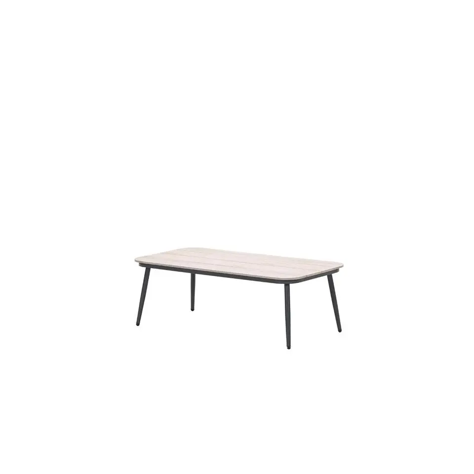 Teramon lounge tafel - 130x70 cm - c.black - light teak Vironwood