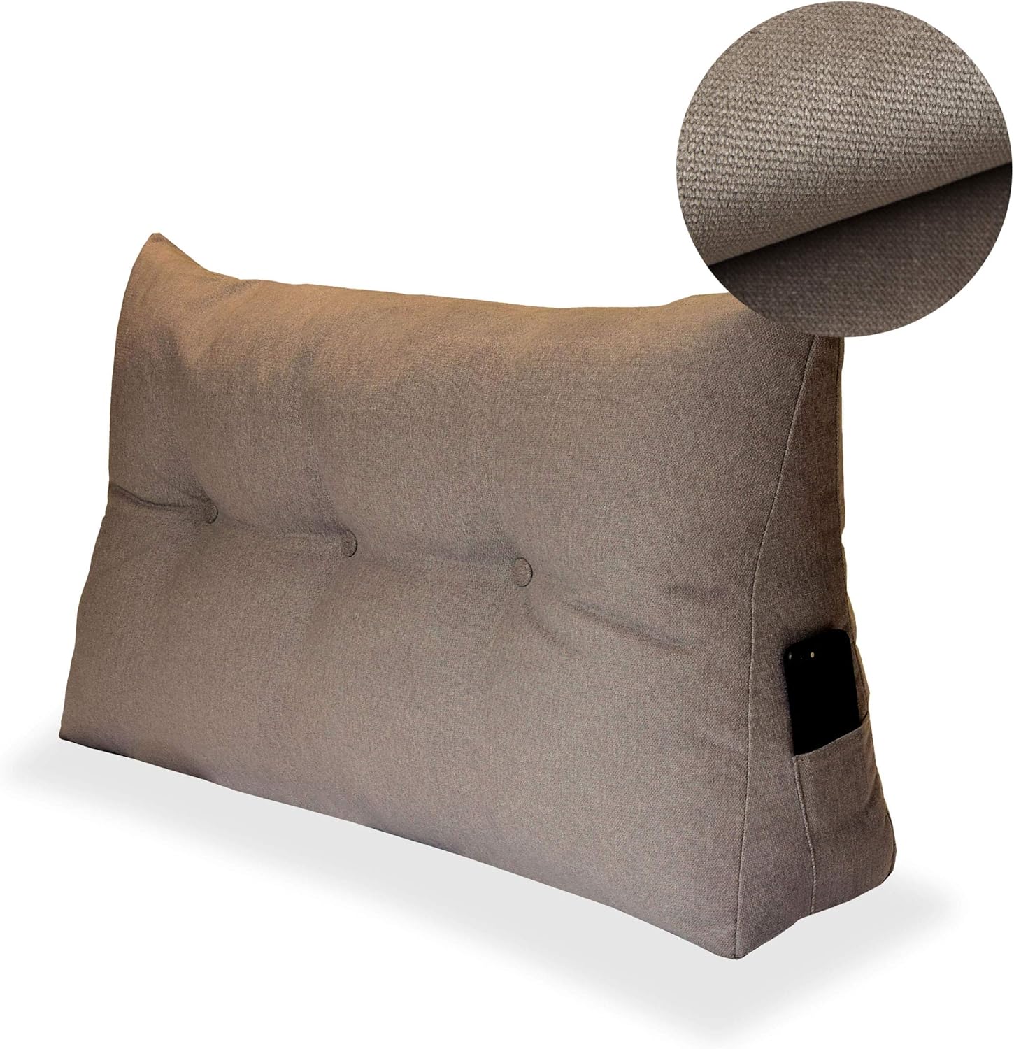Kopfkissen Sofa Bett Keilkissen Dekokissen Zierkissen Ergokissen Rücklehnekissen dreieckig Produzent viele Größen (Beige, 200 cm)