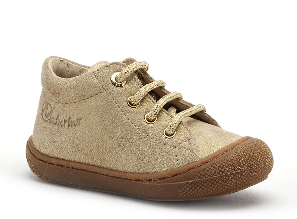 Naturino boots bottine bebe cocoon suede glitter or
