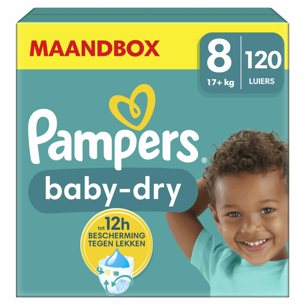 Pampers Baby Dry Luiers Maat 8 (17 kg+)120 stuks