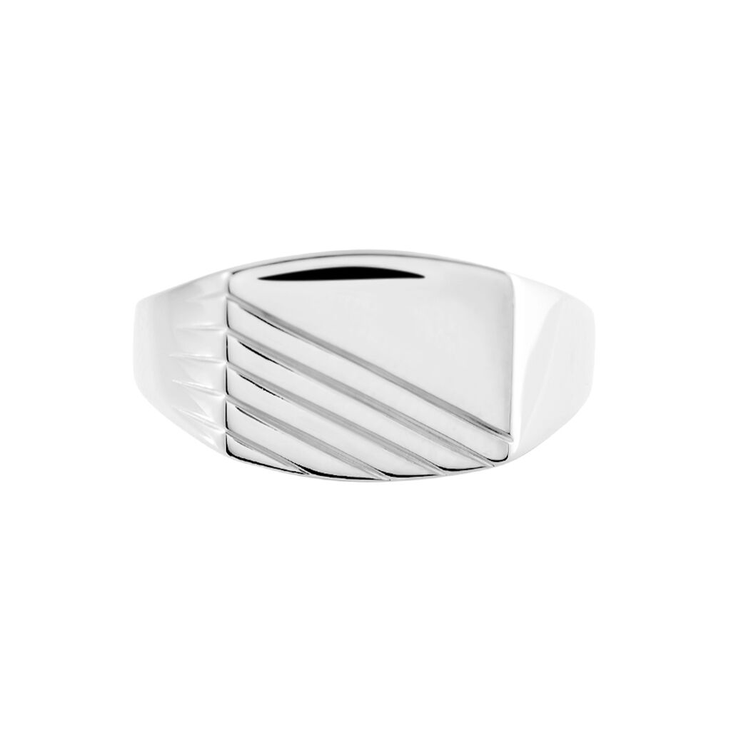 Chevalière Robin Argent Blanc