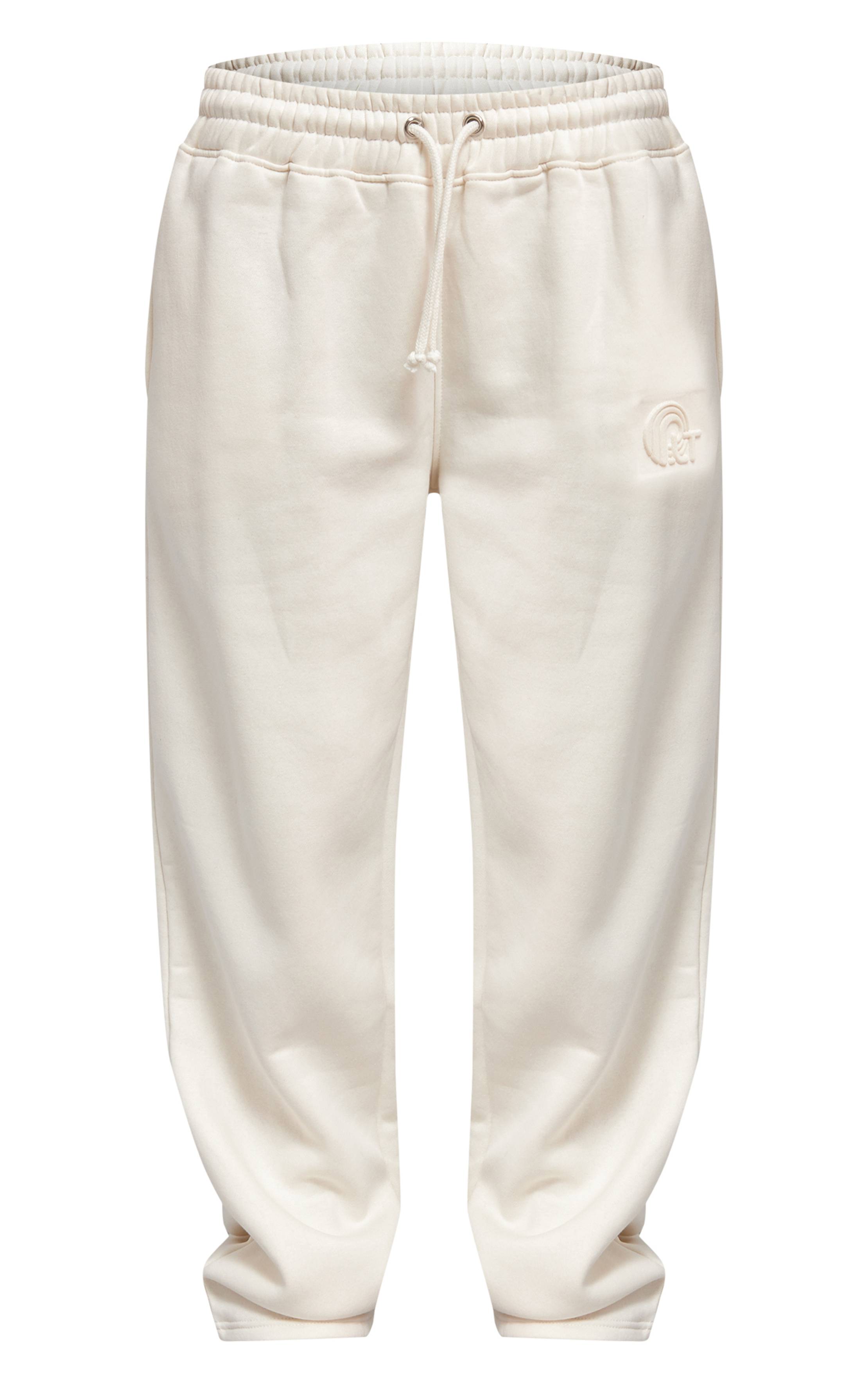 Crème Jogging À Cordon Avec Motif En Relief