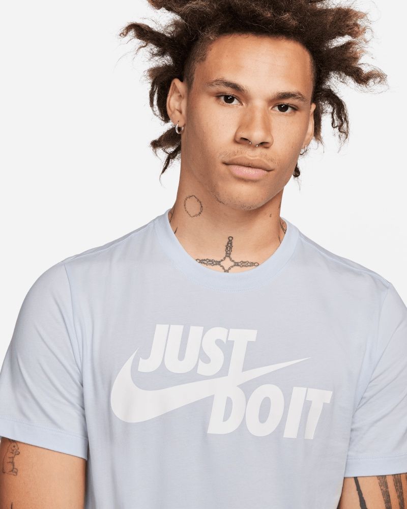 T-shirt Nike Sportswear JDI Gris & Blanc pour homme