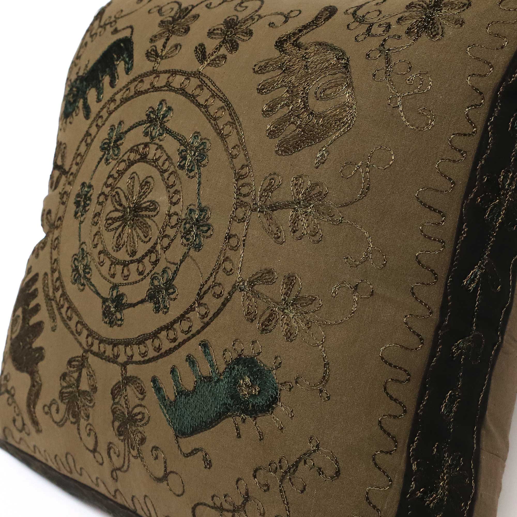 Kissenhülle 'Dark', khaki, B 60 cm, H 60 cm von fischer's lagerhaus
