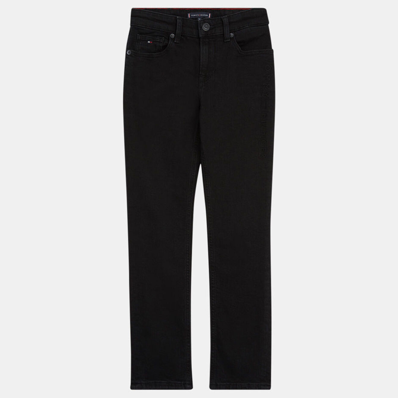Tommy Hilfiger Jean en Coton stretch Scanton Used griffe brodée noir