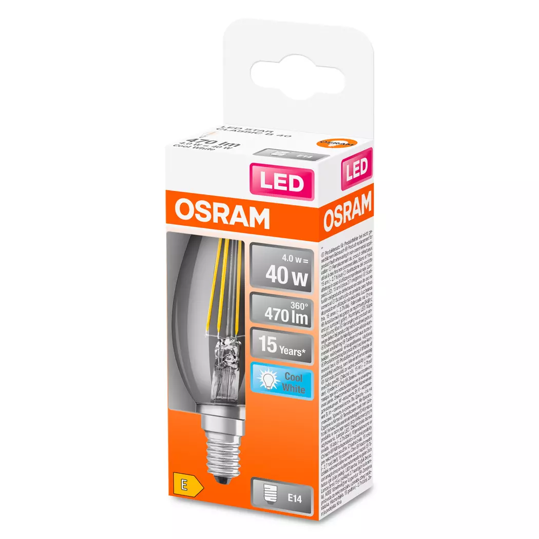 LED-Kerze E14/4 Watt/Energie E