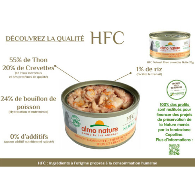 Pâtée pour chat Almo Nature HFC Natural - Lot de 6 x 70 g