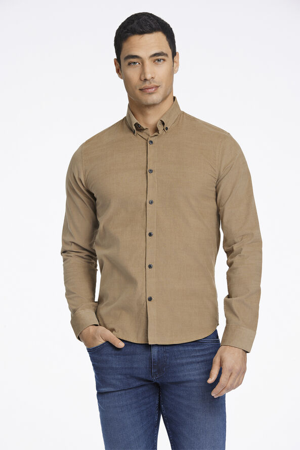 Lindbergh Fine corduroy shirt L/S Sand