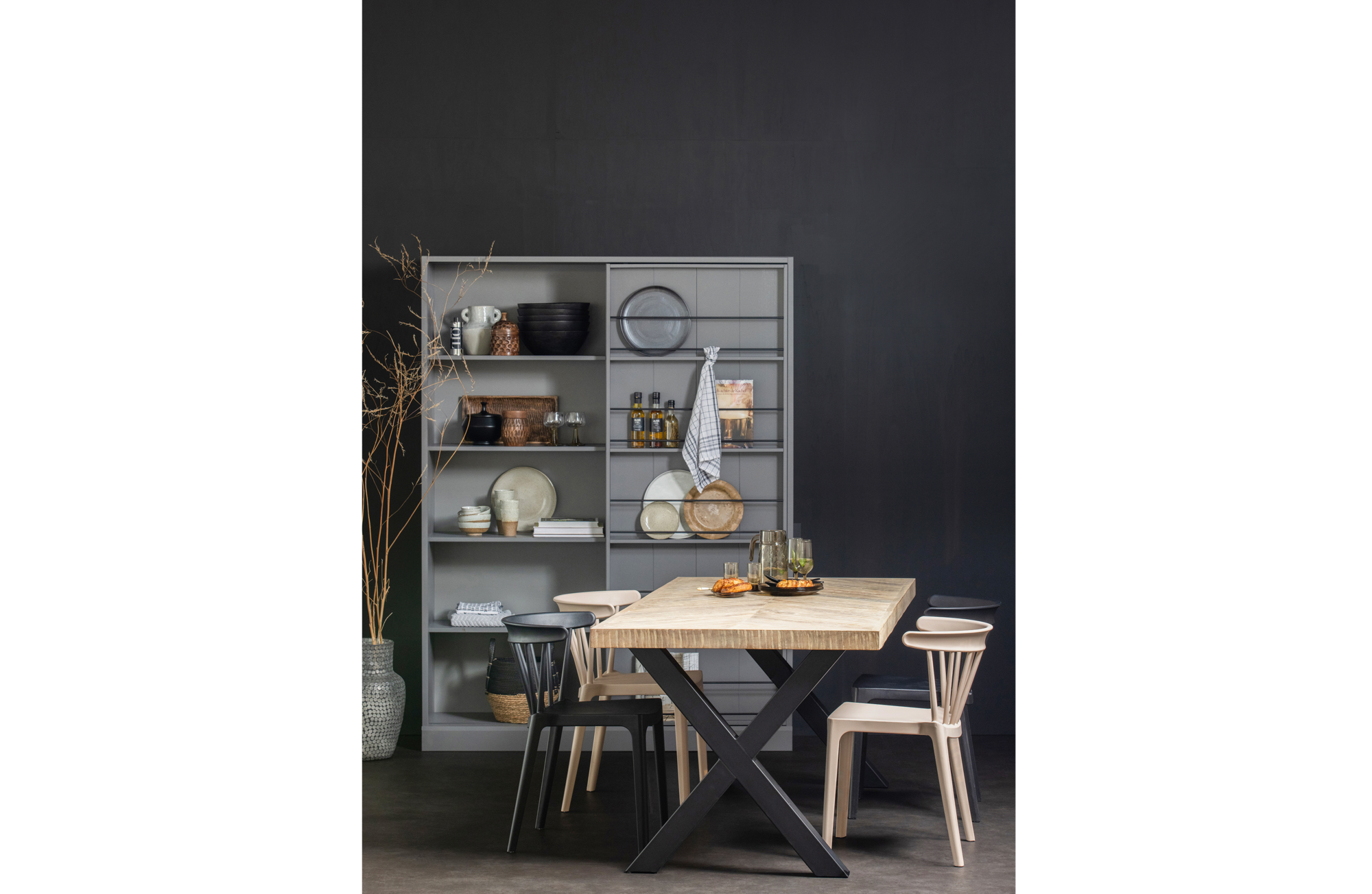 WOOOD tafel Tablo mango visgraat 200x90 Tablo tafel mango visgraat 200x90 u-poot