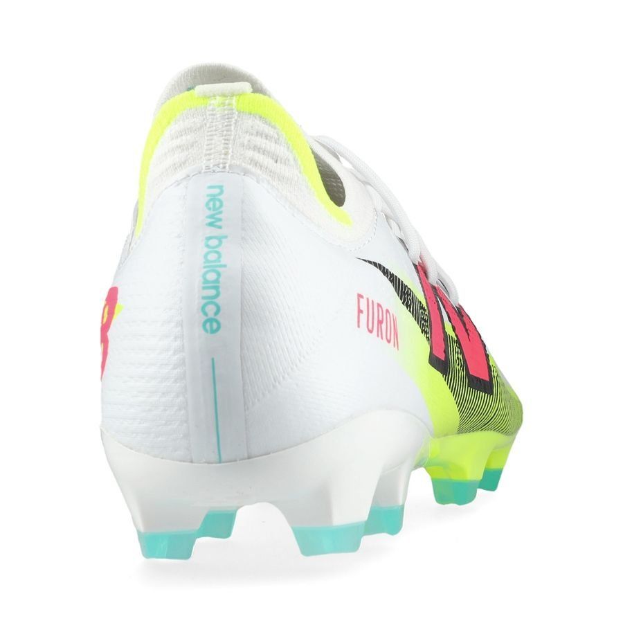 New Balance Furon V7 Pro FG - Blanc/Violet/Jaune Fluo