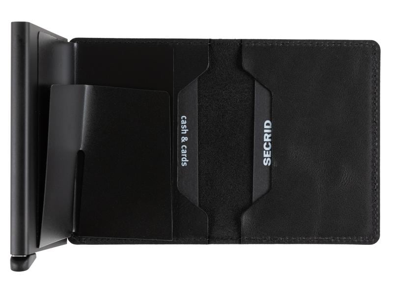 SECRID Portemonnaie Slimwallet Vintage Black Noten- und Karten-Portemonnaie mit RFID-Schutz