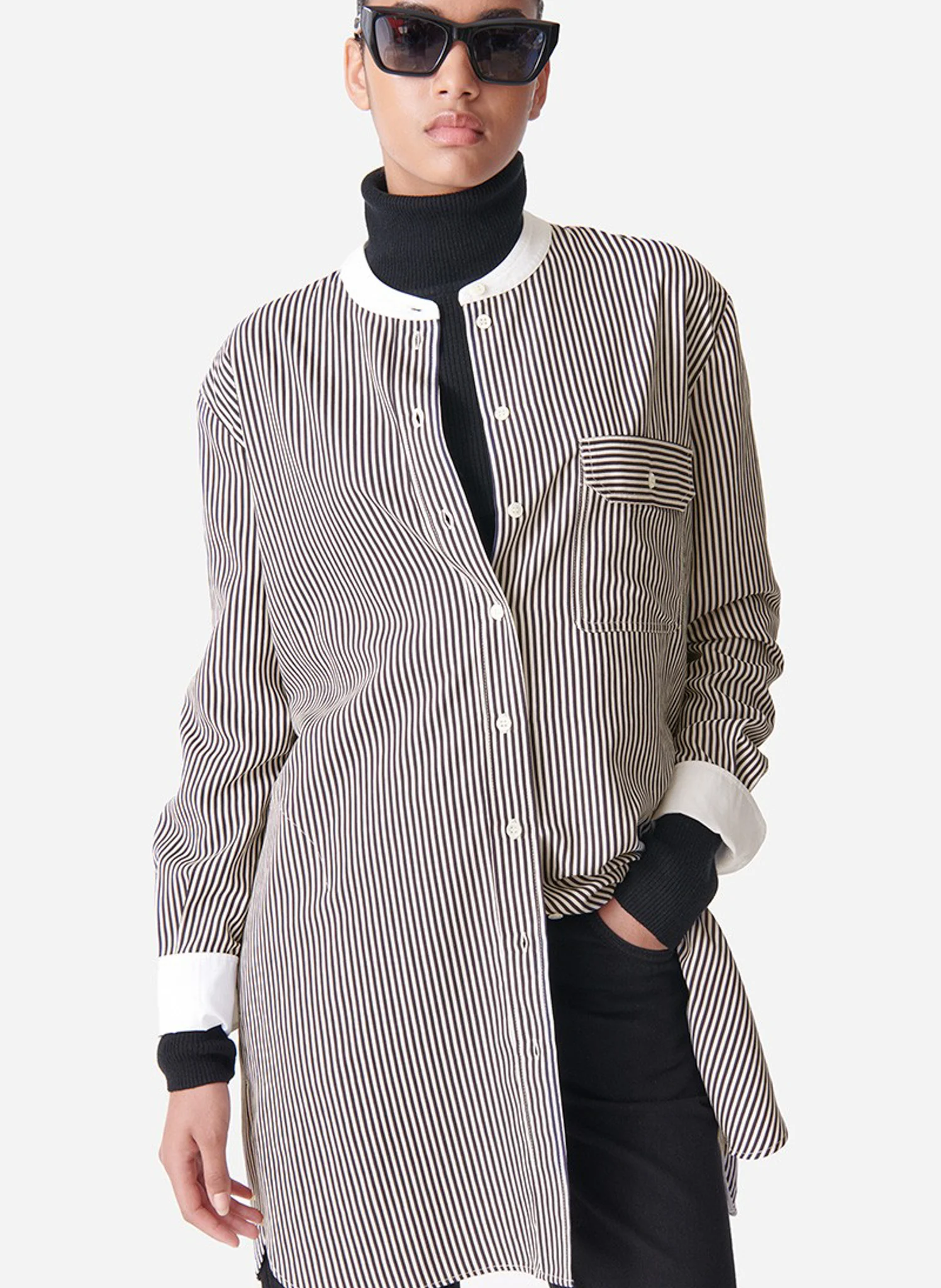 DAO - Robe courte col rond | Noir