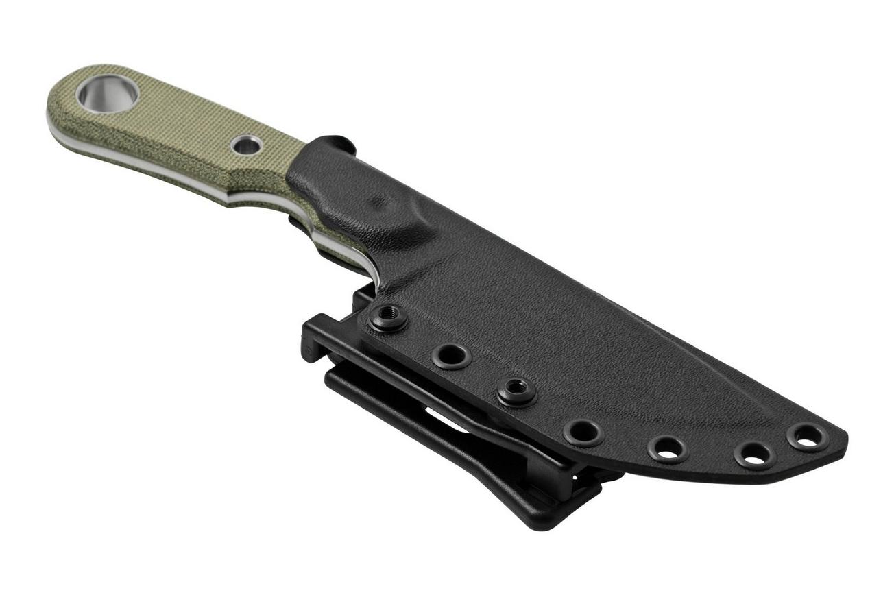 Viper Basic 1 VT4026CG MagnaCut Drop Point Satin, Green Canvas Micarta, vaststaand mes