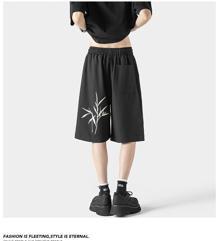 AXEN - Shorts met hoge taille en bladprint