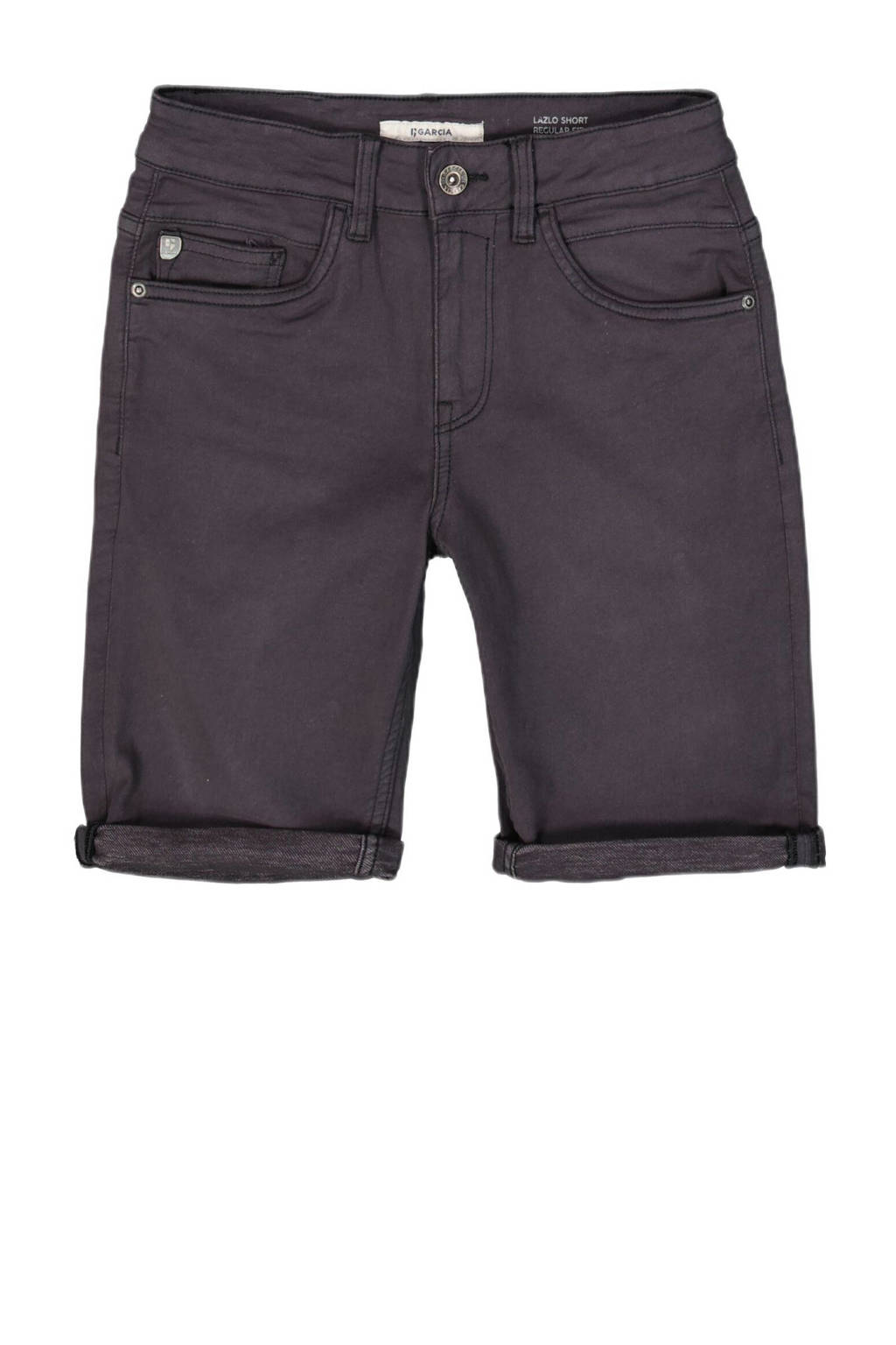 Garcia regular fit denim short Lazlo short dark grey denim