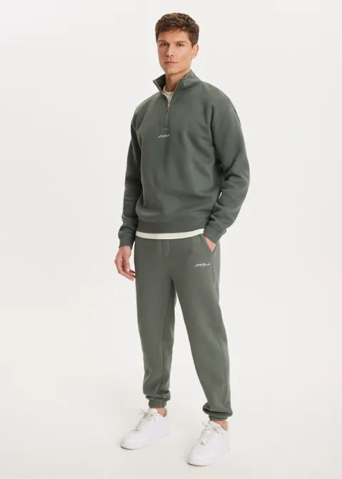 Brushed sweatpants groen (GRN.O)