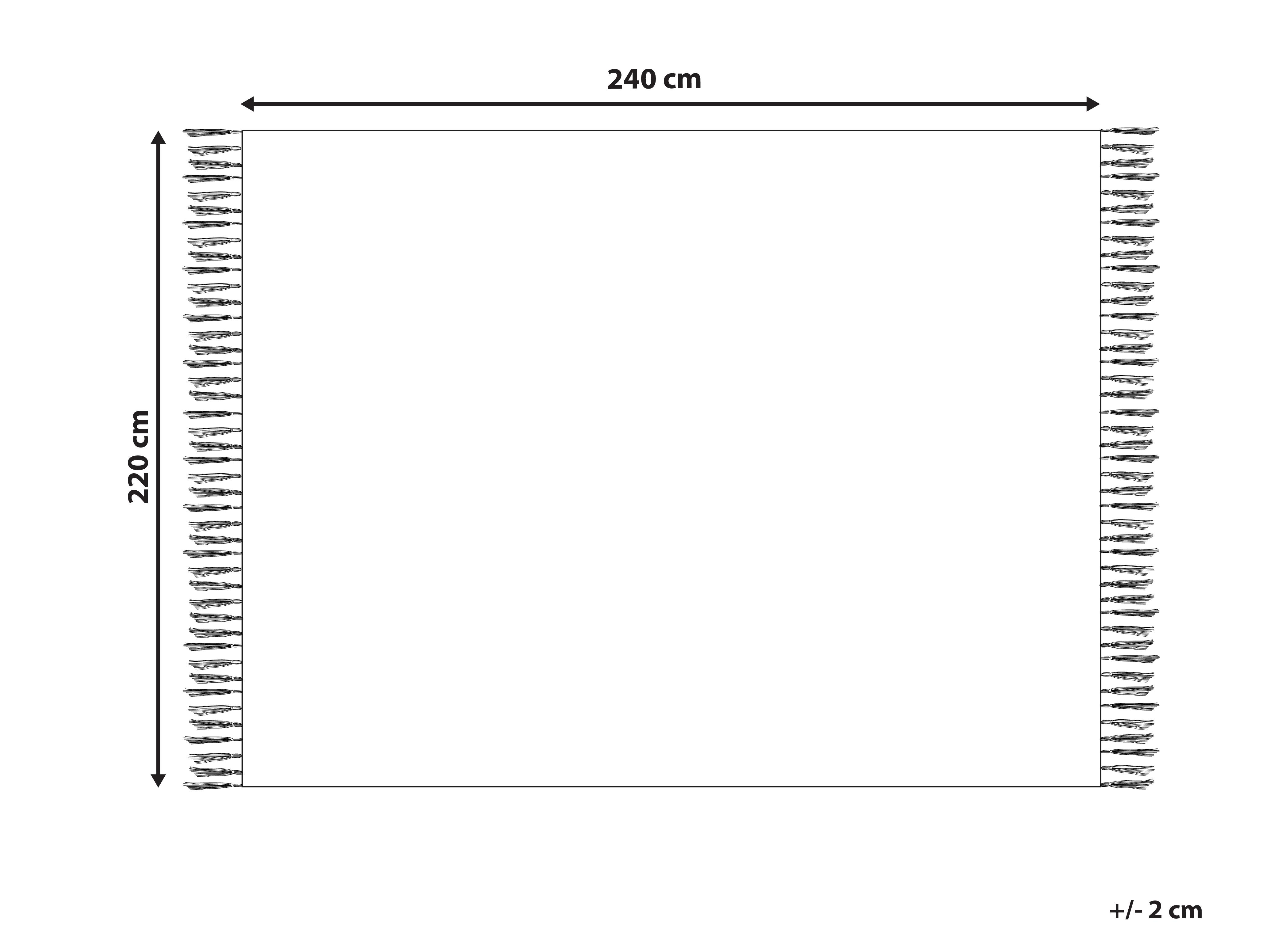 Sprei BERE Katoen 220 x 240 cm Pastelroze