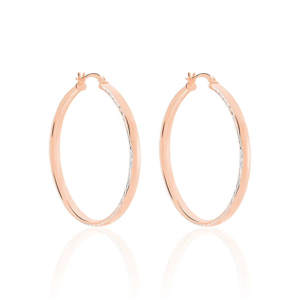 Créoles Argent Rose Ava