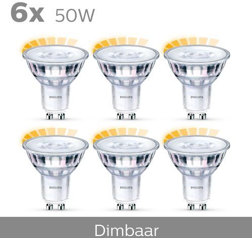 Philips - WarmGlow LED Spot - Dimbaar - Warmwit Licht - 6 Stuks