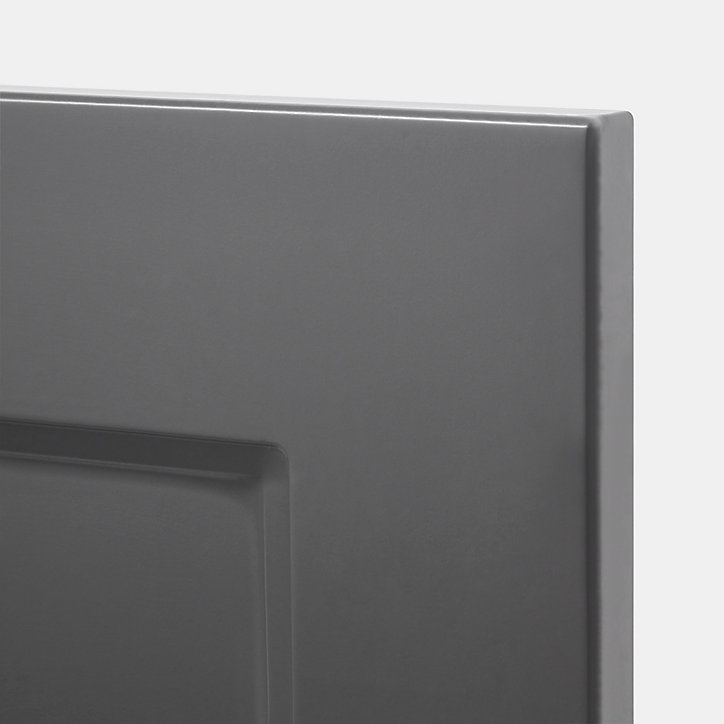 Porte de meuble de cuisine Artemisia gris graphite mat l. 40 cm x H. 90 cm GoodHome