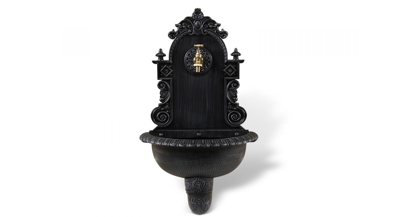 Fontaine de jardin aluminium gris 44x22x75.5cm