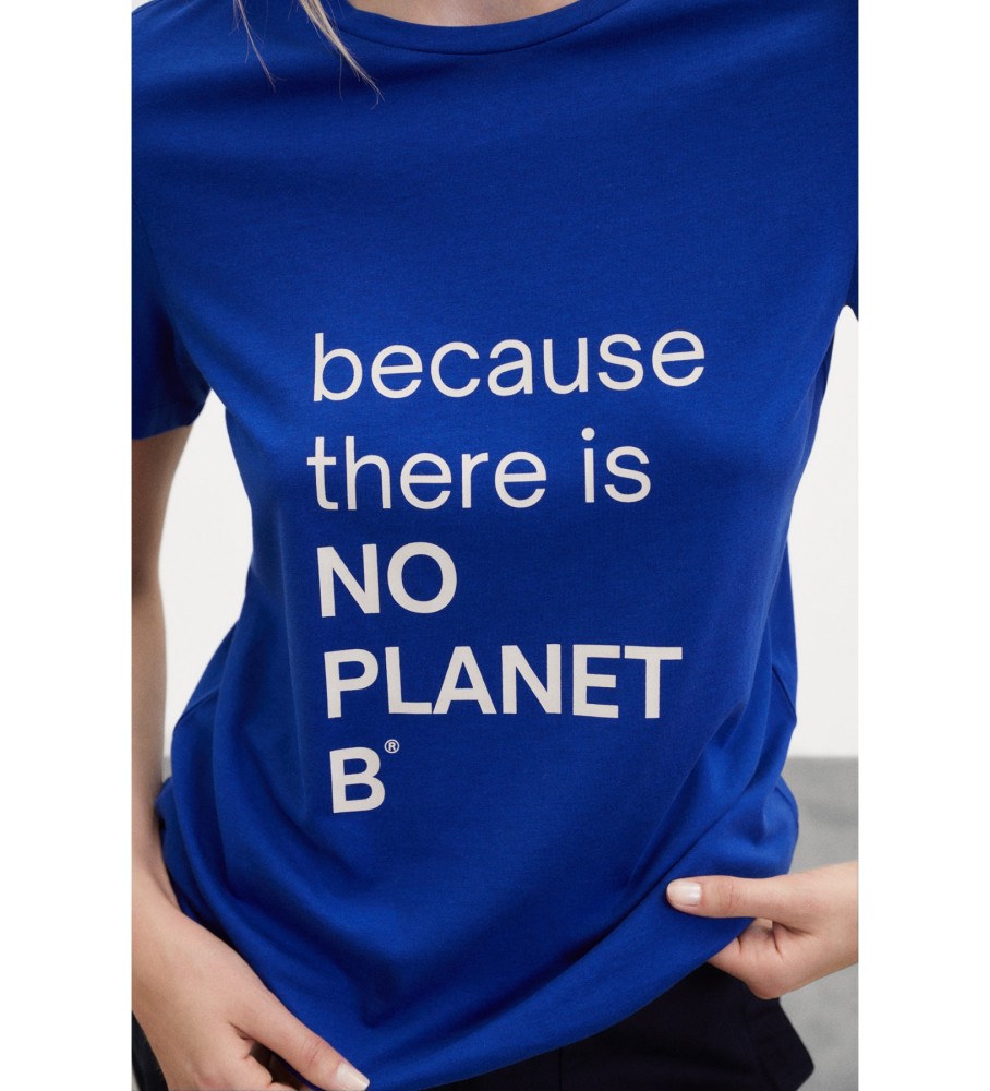 Camiseta azul ECOALF Nyborg