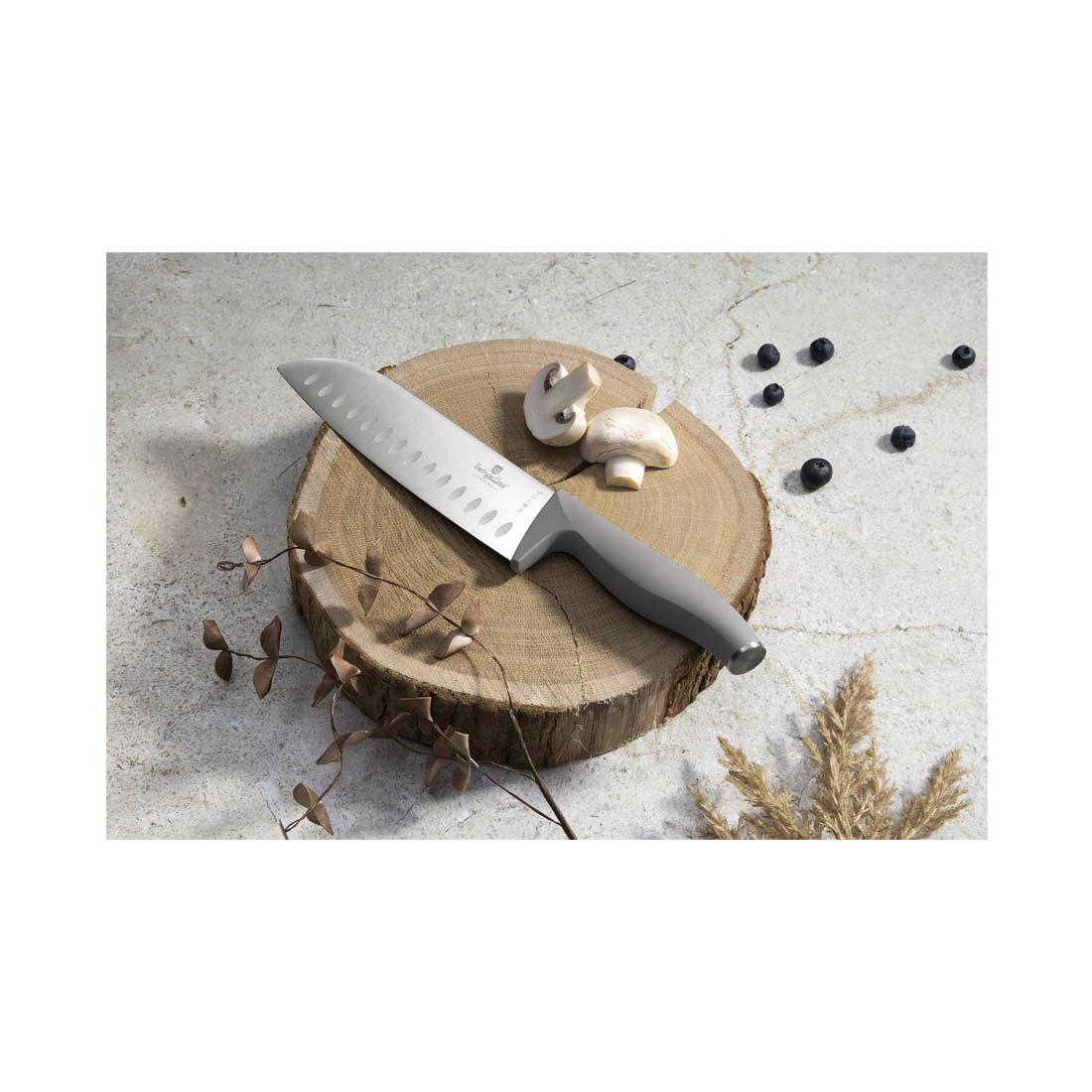 Berlinger Haus 6-teiliges Messer-Set mit Bambus Schneidebrett Taupe Collection