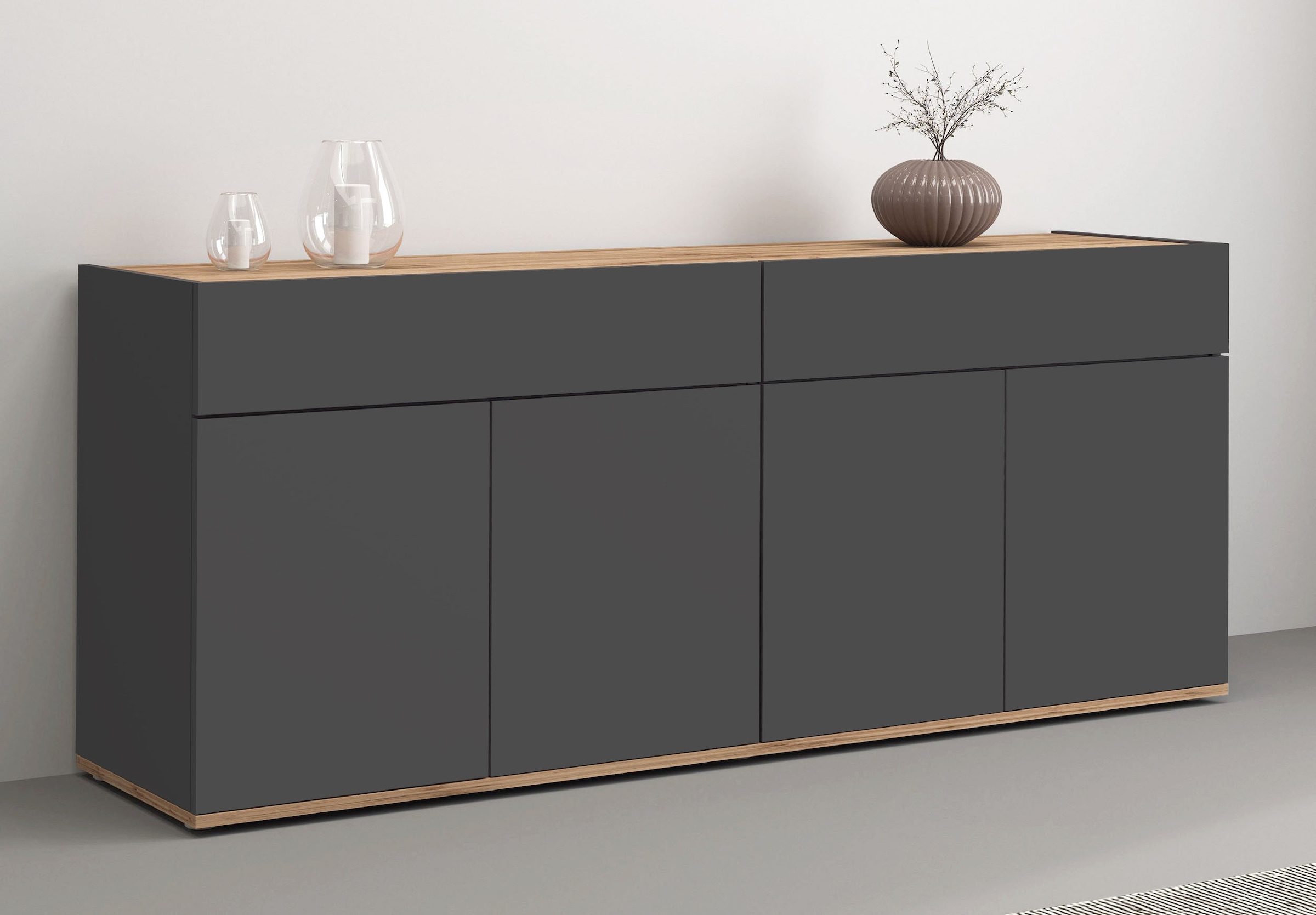 INOSIGN Sideboard »Garda Kommode, Schrank, 4 Türen mit Push-to-Open, Made in Italy« 4 Türen, 2 Schubladen, grifflos  Breite 160,1 cm