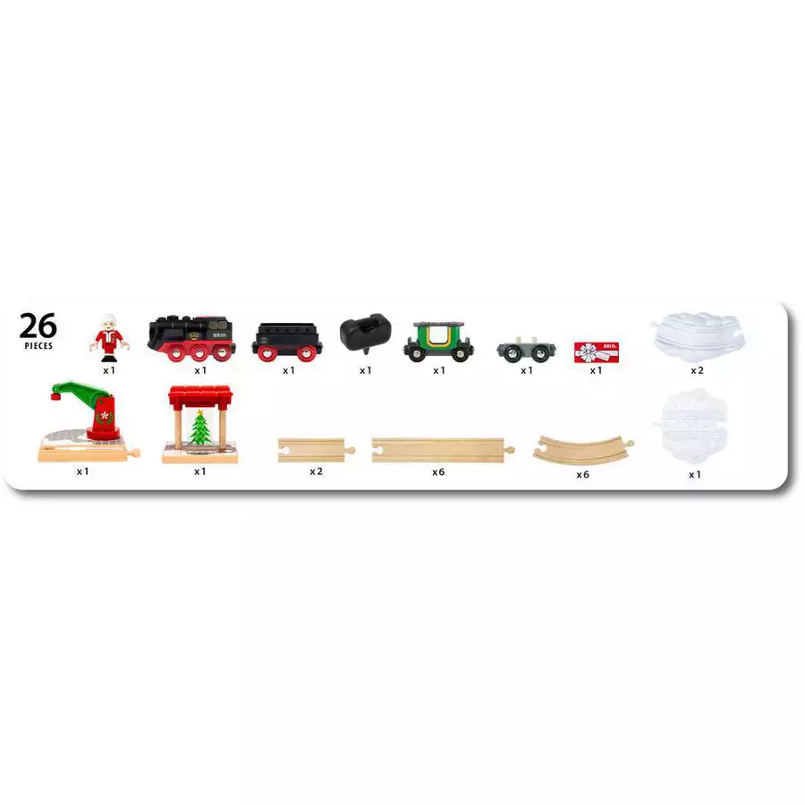Brio BRIO Batterie-Dampflok Weihnachts-Set bunt