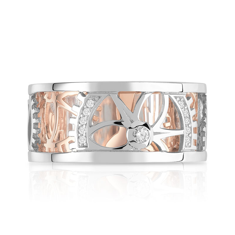 Bague Vesontio 2 ors 750 diamants 0,06 carat