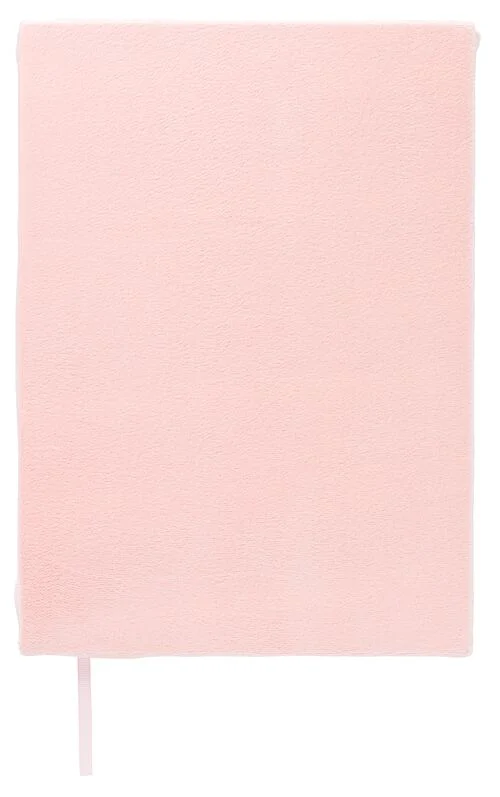 couvre-livre extensible - velours rose clair